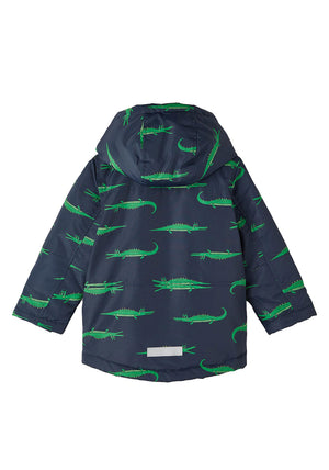 Name It Mini Boys Crocodile Zone Maxi Jacket, Dark Sapphire