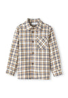 Name It Mini Boy Resoren Long Sleeve Checked Shirt, Buttercream