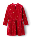 Name It Mini Girl Rifly Long Sleeve Velvet Dress, Jester Red