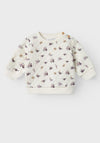 Name It Baby Girl Rayia Long Sleeve Quilted Sweater, Jet Stream