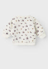 Name It Baby Girl Rayia Long Sleeve Quilted Sweater, Jet Stream