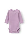 Name It Baby Girl Ranie Long Sleeve Bodysuit, Lavender Mist