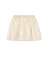 Name It Mini Girl Vaboss Glitter Tulle Skirt, Buttercream