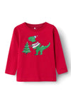 Name It Mini Boy Christmas Long Sleeve Top, Jester Red