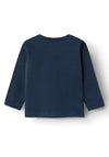 Name It Mini Boy Christmas Long Sleeve Top, Dark Sapphire