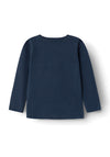 Name It Mini Girl Christmas Long Sleeve Top, Dark Sapphire