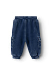 Name It Baby Boy Ben Baggy Cargo Jeans, Medium Blue Denim