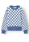 Name It Kid Girl Savianne Long Sleeve Knitted Jumper, Velvet Morning