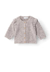 Name It Baby Girl Sollar Long Sleeve Knit Cardigan, Peyote Melange