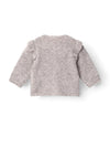 Name It Baby Girl Sollar Long Sleeve Knit Cardigan, Peyote Melange