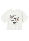 Name It Kid Girl Nole Short Sleeve Tee, Jet Stream