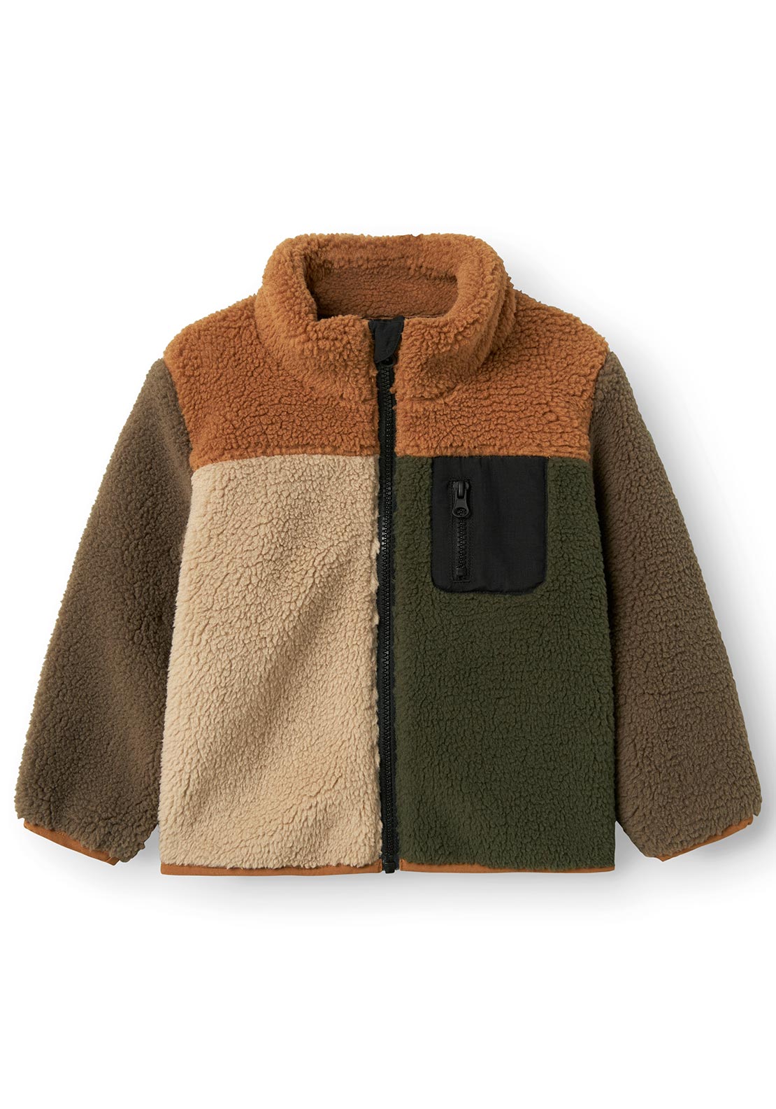 Name It Mini Boy Monico Teddy Fleece Jacket, Beige