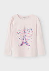 Name It Mini Girl Ollia Long Sleeve Top, Pink