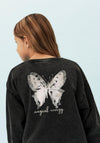 Name It Kid Girl Liva Long Sleeve Sweater, Black