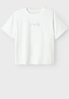 Name It Kid Girl Delik Short Sleeve Tee, Bright White