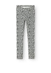 Name It Kid Girl Vivian Animal Print Legging, Light Grey Melange