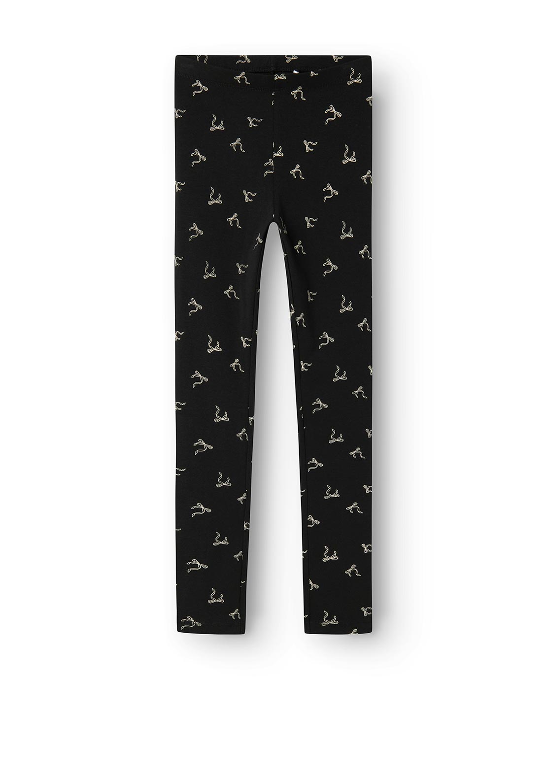 Name It Kid Girl Vivian Bow Print Legging, Black