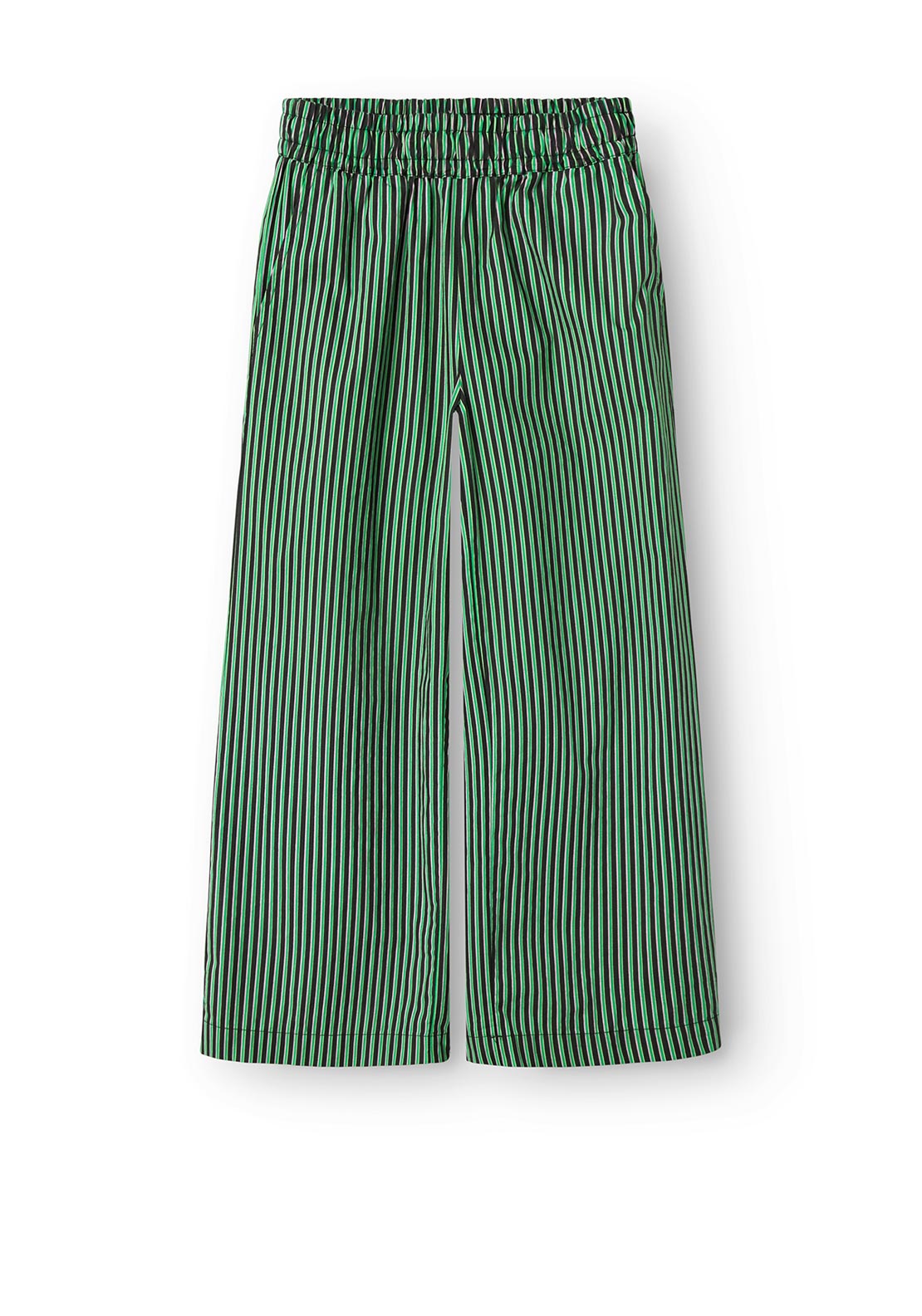 Name It Kid Girl Laura Wide Leg Stripe Trouser, Bright Green
