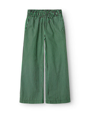 Name It Kid Girl Laura Wide Leg Stripe Trouser, Bright Green