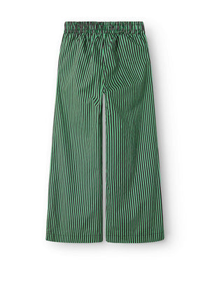 Name It Kid Girl Laura Wide Leg Stripe Trouser, Bright Green