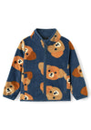 Name It Mini Boy Meeko Print Fleece Jacket, Blue