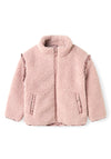Name It Mini Girl Minna Teddy Long Sleeve Jacket, Pink
