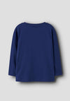 Name It Mini Girl Ninna Long Sleeve Top, Navy