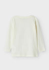Name It Mini Girl Ninna Long Sleeve Top, Off White