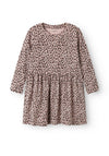 Name It Mini Girl Leoana Long Sleeve Print Dress, Pink