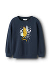 Name It Mini Girl Valona Long Sleeve Sweater, Navy