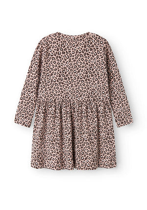 Name It Mini Girl Leoana Long Sleeve Print Dress, Pink
