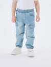 Name It Mini Boy Ben Cargo Jean, Medium Blue Denim