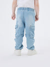 Name It Mini Boy Ben Cargo Jean, Medium Blue Denim
