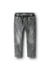 Name It Mini Boy Ryan Slim Elasticated Waist Jean, Grey