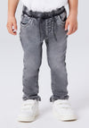 Name It Mini Boy Ryan Slim Elasticated Waist Jean, Grey