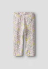 Name It Mini Girl Haile Capri Floral Legging, Bright White Lemon