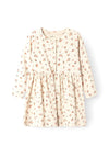 Name It Mini Girl Tira Long Sleeve Floral Dress, Peyote Melange
