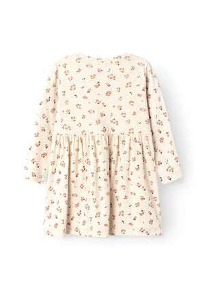 Name It Mini Girl Tira Long Sleeve Floral Dress, Peyote Melange