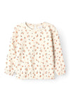 Name It Mini Girl Tirae Floral Sweater, Peyote Melange