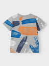 Name It Mini Boy Bulgur Short Sleeve Top, Grey Melange