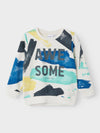 Name It Mini Boy Bulgur Long Sleeve Sweater, Jet Stream