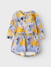 Name It Mini Girl Birgit Long Sleeve Dress, Blue Ice
