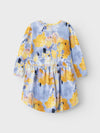 Name It Mini Girl Birgit Long Sleeve Dress, Blue Ice