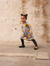 Name It Mini Girl Birgit Long Sleeve Dress, Blue Ice