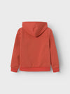 Name It Kid Girl Burli Long Sleeve Glitter Hoodie, Burnt Sienna