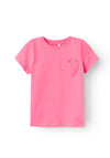 Name It Mini Girl Deas Short Sleeve Top, Camellia Rose