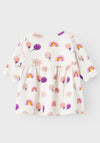 Name It Baby Girl Vandora Long Sleeve Dress, Jet Stream