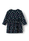 Name It Baby Girl Vandora Long Sleeve Dress, Dark Sapphire
