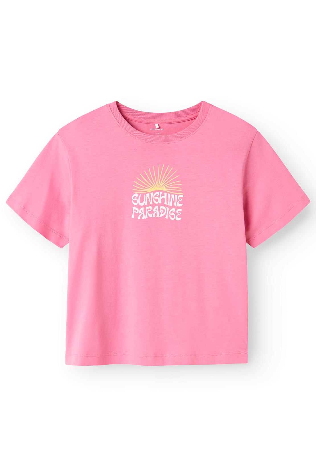 Name It Kid Girl Jassa Summer Sunrise Graphic Tee, Pink