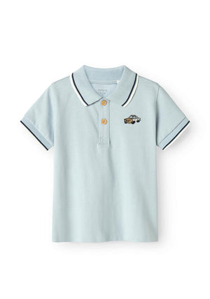 Name It Mini Boy Dakan Short Sleeve Polo, Celestial Blue